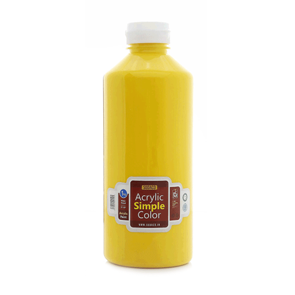 رنگ اکریلیک ساده سوداکو 1 کیلویی زرد کد acrylic simple 05308